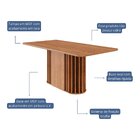 Sala De Jantar Julieta 180 Sem Vidro Com 6 Cadeiras Cinamomo/