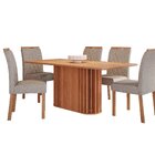 Sala De Jantar Julieta 180 Sem Vidro Com 6 Cadeiras Cinamomo/