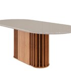 Sala De Jantar Julieta 210cm Oval Com 6 Cadeiras Fernanda Cin