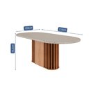 Sala De Jantar Julieta 210cm Oval Com 6 Cadeiras Fernanda Cin