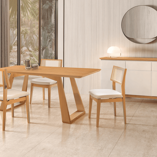 Sala De Jantar Laminada 6 Cadeiras Dallas Star Móveis