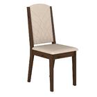 Sala De Jantar Lidia 4 Cadeiras Imbuia/bege - Móveis Arapongas