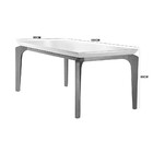 Sala De Jantar Liz 180 Tampo Mdf Canto Reto Com 6 Cadeiras Sa