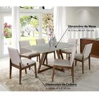 Sala De Jantar Lizzi Com 6 Cadeiras Casatema