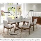 Sala De Jantar Lizzi Com 6 Cadeiras Casatema