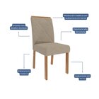 Sala De Jantar Louise 1,30 Com 4 Cadeiras Fernanda Cinamomo/o