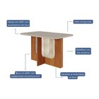 Sala De Jantar Louise 1,30 Com 4 Cadeiras Juliana Cinamomo/of