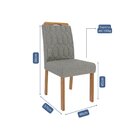 Sala De Jantar Louise 1,60cm Com 6 Cadeiras Paola Cinamomo/ O