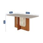 Sala De Jantar Louise 180cm Com 06 Cadeiras Fernanda Wood Cin