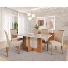 Sala De Jantar Louise 180cm Com 06 Cadeiras Fernanda Wood Cin
