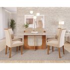 Sala De Jantar Louise 180cm Com 06 Cadeiras Fernanda Wood Cin