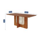 Sala De Jantar Louise 180cm Sem Vidro Com 06 Cadeiras Fernand