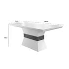 Sala De Jantar Lucy 120 Tampo Mdf Vidro Com 4 Cadeiras Safira