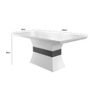 Sala De Jantar Lucy 120 Tampo Mdf Vidro Com 4 Cadeiras Safira