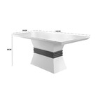 Sala De Jantar Lucy 180 Tampo Mdf Vidro Com 6 Cadeiras Safira