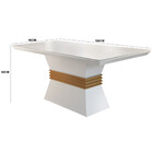 Sala De Jantar Lucy Tampo Mdf Vidro Com 6 Cadeiras Lunara Ruf