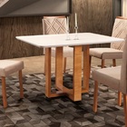 Sala De Jantar Maciça 4 Cadeiras 1,20x0,90 Zurique Art Salas