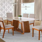 Sala De Jantar Madeira 6 Cad 1,60x0,90m - Turmalina - Harmo