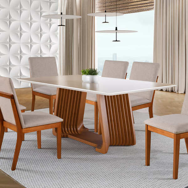 Sala De Jantar Madeira 6 Cad 1,60x0,90m - Turmalina - Harmo