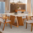 Sala De Jantar Madeira 6 Cad 1,80x0,90m Obisidiana Harmonia