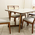 Sala De Jantar Madeira Maciça Com 6 Cadeiras 1,60x0,90 Metros