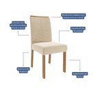 Sala De Jantar Maitê 130 Cm Com 4 Cadeiras Clarice Wood Cinam