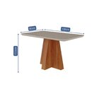 Sala De Jantar Maitê 130 Cm Com 4 Cadeiras Fernanda Wood Cina