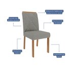 Sala De Jantar Maitê 130 Cm Com 4 Cadeiras Fernanda Wood Cina