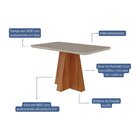 Sala De Jantar Maitê 130 Cm Com 4 Cadeiras Paola Wood Cinamom