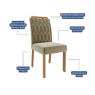 Sala De Jantar Maitê 130 Cm Com 4 Cadeiras Paola Wood Cinamom