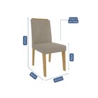 Sala De Jantar Maite 130cm Com 4 Cadeiras Nicole Nature/off N