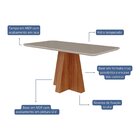 Sala De Jantar Maitê 160 Cm Com 6 Cadeiras Fernanda Wood Cina