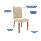 Sala De Jantar Maitê 160 Cm Com 6 Cadeiras Fernanda Wood Cina