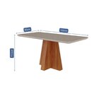 Sala De Jantar Maitê 160 Cm Com 6 Cadeiras Fernanda Wood Cina