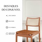 Sala De Jantar Mesa 110x76cm Tampo Laminado Com 4 Cadeiras Em