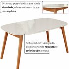 Sala De Jantar Mesa 135x76cm Tampo Em Mdf Com Vidro 4 Cadeira
