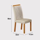 Sala De Jantar Mesa 160cm 6 Cadeiras Doha Off/freijó Decor