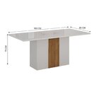 Sala De Jantar Mesa 160cm 6 Cadeiras Doha Off/freijó Decor