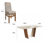 Sala De Jantar Mesa 160cm E 6 Cadeiras Joli 136/12  Zamarchi