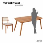 Sala De Jantar Mesa 160x76cm Tampo Laminado Com 6 Cadeiras Em