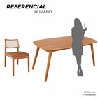 Sala De Jantar Mesa 160x76cm Tampo Laminado Com 6 Cadeiras Em