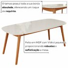 Sala De Jantar Mesa 180x76cm Tampo Em Mdf Com Vidro 6 Cadeira