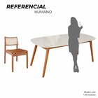 Sala De Jantar Mesa 180x76cm Tampo Em Mdf Com Vidro 6 Cadeira