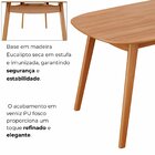 Sala De Jantar Mesa 180x76cm Tampo Laminado Com 6 Cadeiras Em