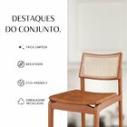 Sala De Jantar Mesa 180x76cm Tampo Laminado Com 6 Cadeiras Em