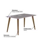 Sala De Jantar Mesa Adele 1,30m Vidro Temperado E 4 Cadeiras