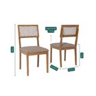 Sala De Jantar Mesa Cacau 95x77cm Com Vidro E 4 Cadeiras Enca