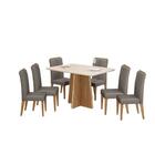 Sala De Jantar Mesa Carvalho/off White 6 Cad Carvalho/lunar