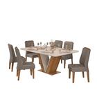 Sala De Jantar Mesa Carvalho/off White 6 Cad Carvalho/lunar
