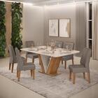 Sala De Jantar Mesa Carvalho/off White 6 Cad Carvalho/lunar